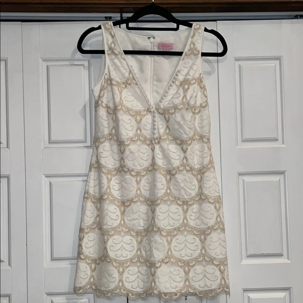 Lilly Pulitzer White Dress with Pink Tag - Picture 1 of 10